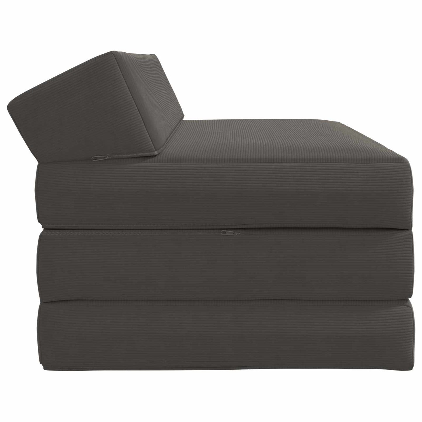 Skládací Pohovka Postel Tmavě Šedá 120 X 60 X 49 Cm Textil