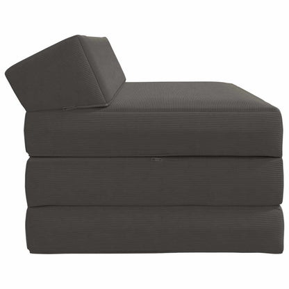 Skládací Pohovka Postel Tmavě Šedá 120 X 60 X 49 Cm Textil
