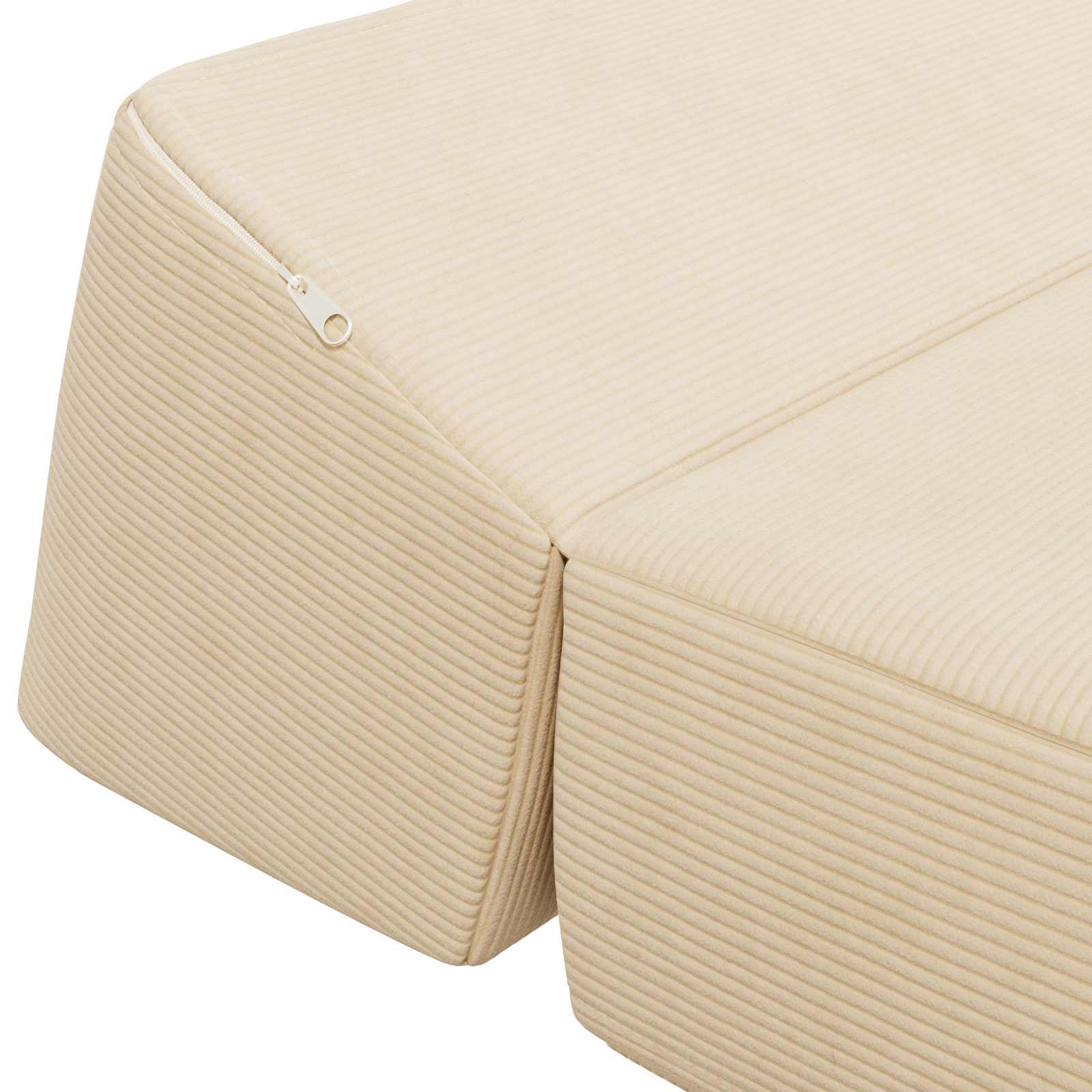 Skládací Pohovka Postel Krémová 120 X 60 X 49 Cm Textil