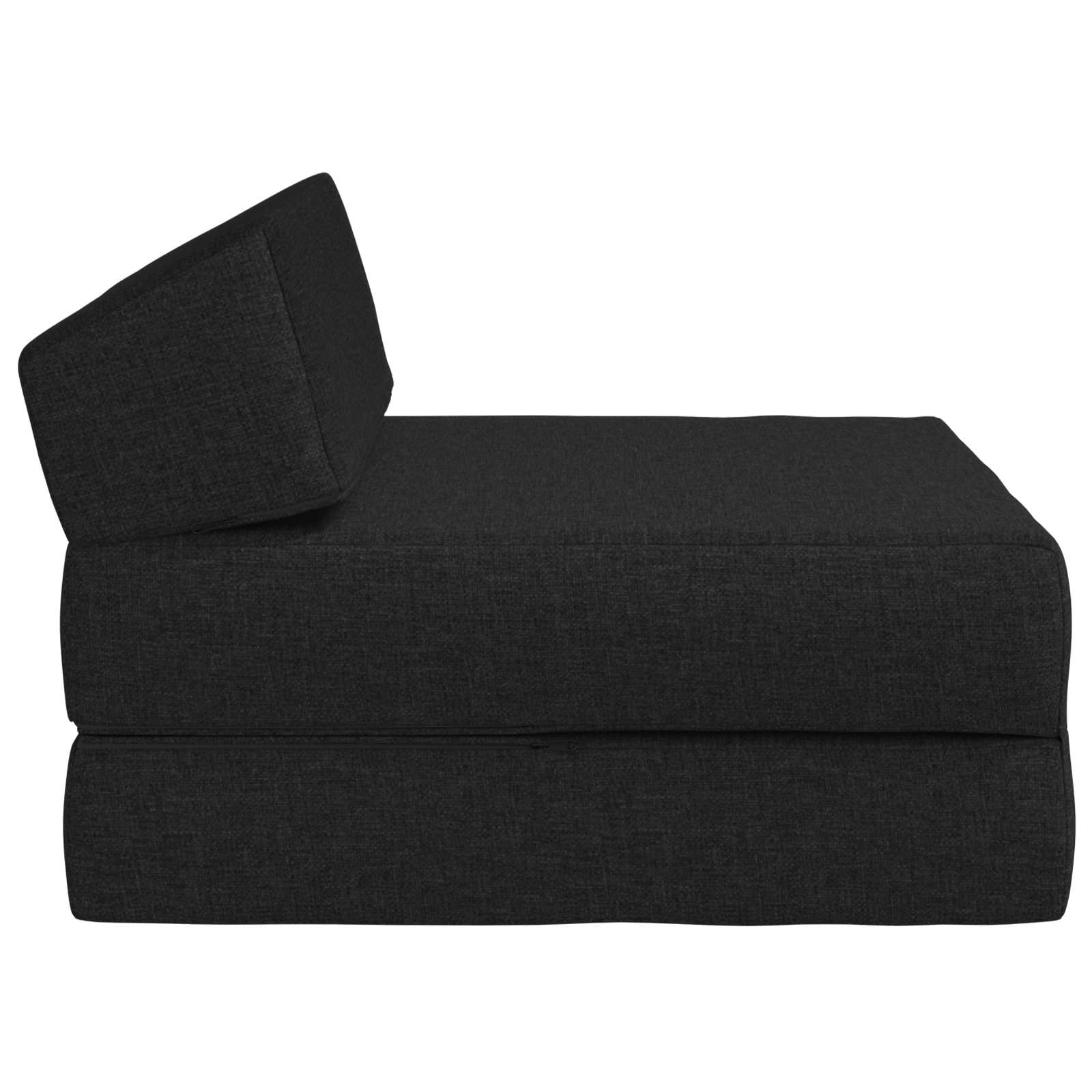 Skládací Pohovka Postel Černá 60 X 70 X 41 Cm Textil