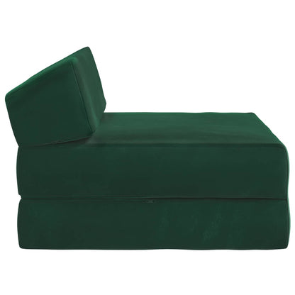 Skládací Pohovka Postel Tmavě Zelená 60 X 70 X 41 Cm Textil