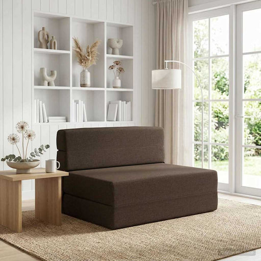 Skládací Pohovka Postel Taupe 70 X 72 X 60 Cm Textil