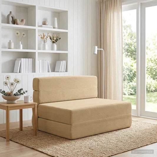 Skládací Pohovka Postel Zelenošedá 70 X 72 X 60 Cm Textil