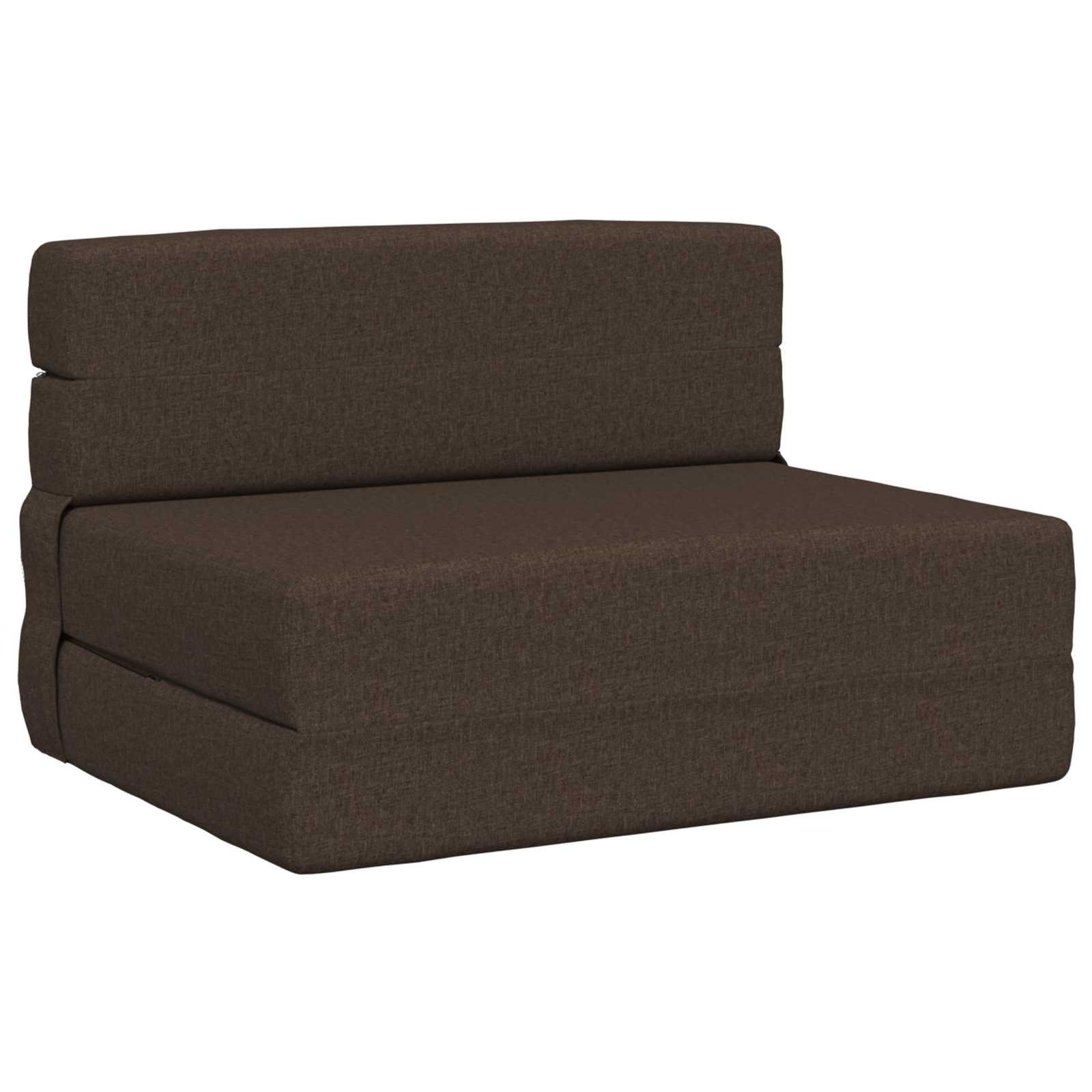 Skládací Pohovka Postel Taupe 100 X 80 X 60 Cm Textil