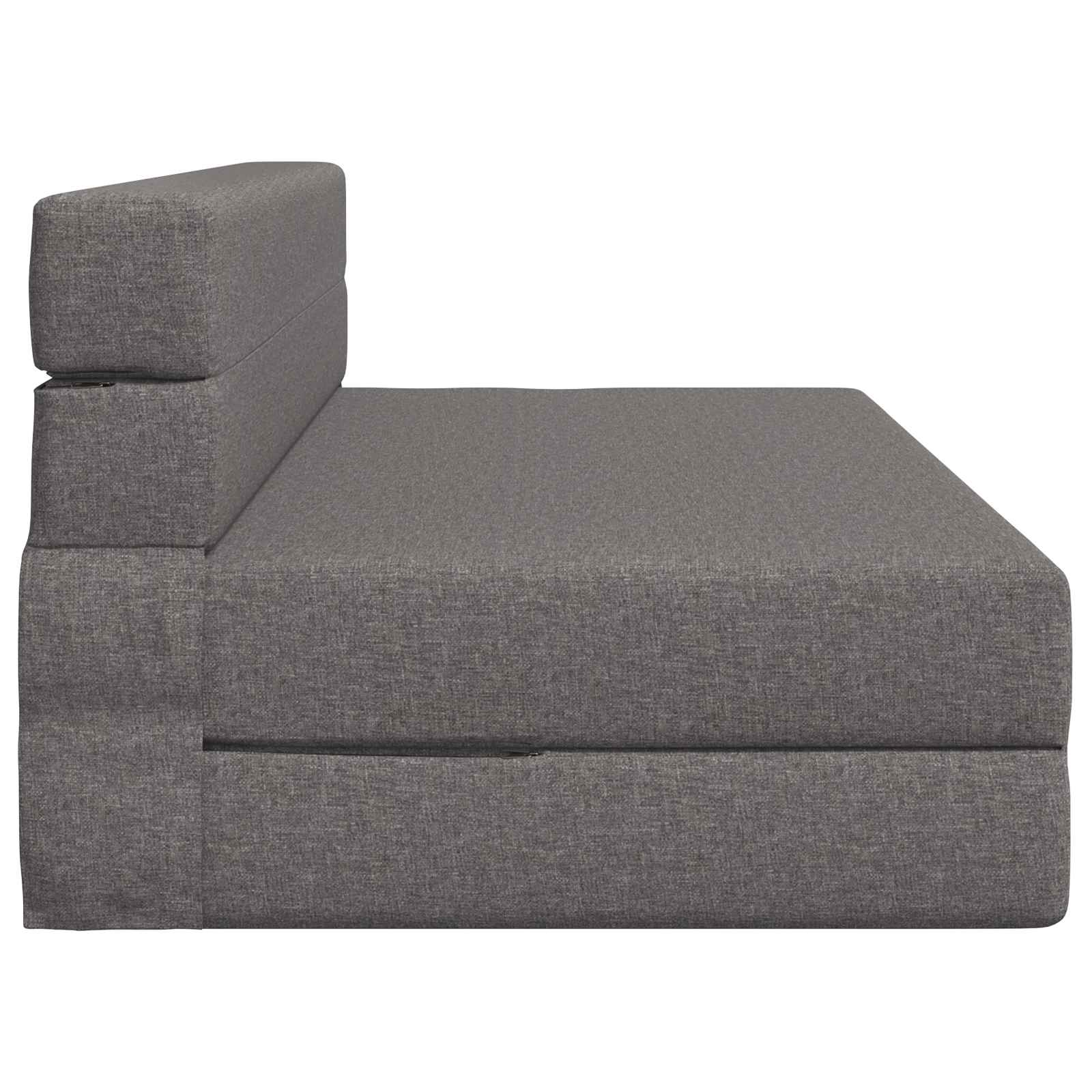Skládací Pohovka Postel Světle Šedá 152 X 86,5 X 60 Cm Textil