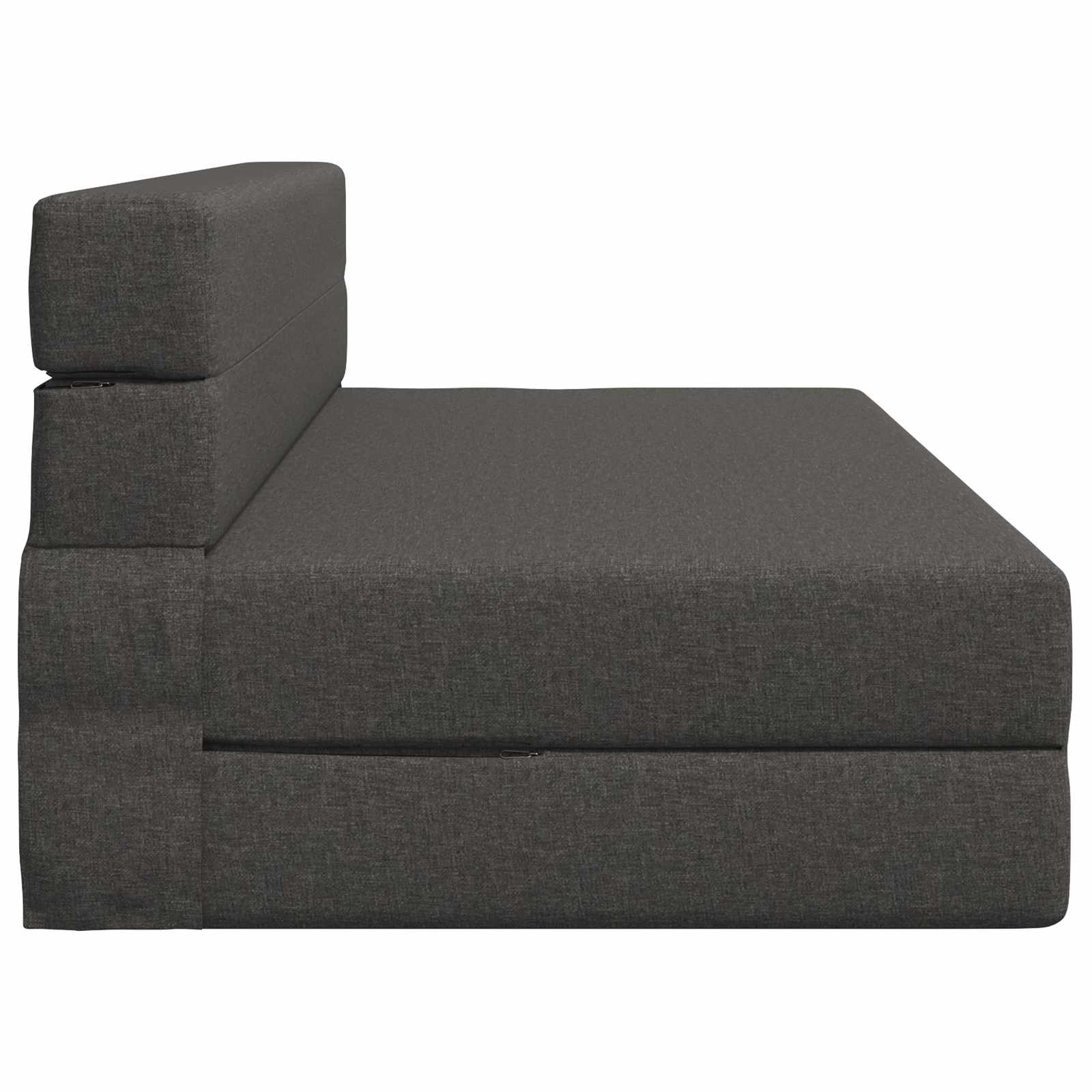 Skládací Pohovka Postel Tmavě Šedá 152 X 86,5 X 60 Cm Textil