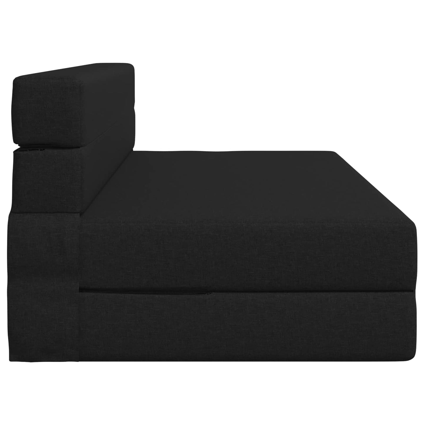 Skládací Pohovka Postel Černá 152 X 86,5 X 60 Cm Textil