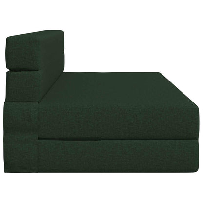 Skládací Pohovka Postel Tmavě Zelená 152 X 86,5 X 60 Cm Textil