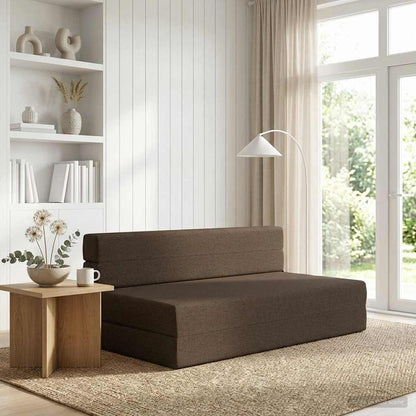 Skládací Pohovka Postel Taupe 152 X 86,5 X 60 Cm Textil