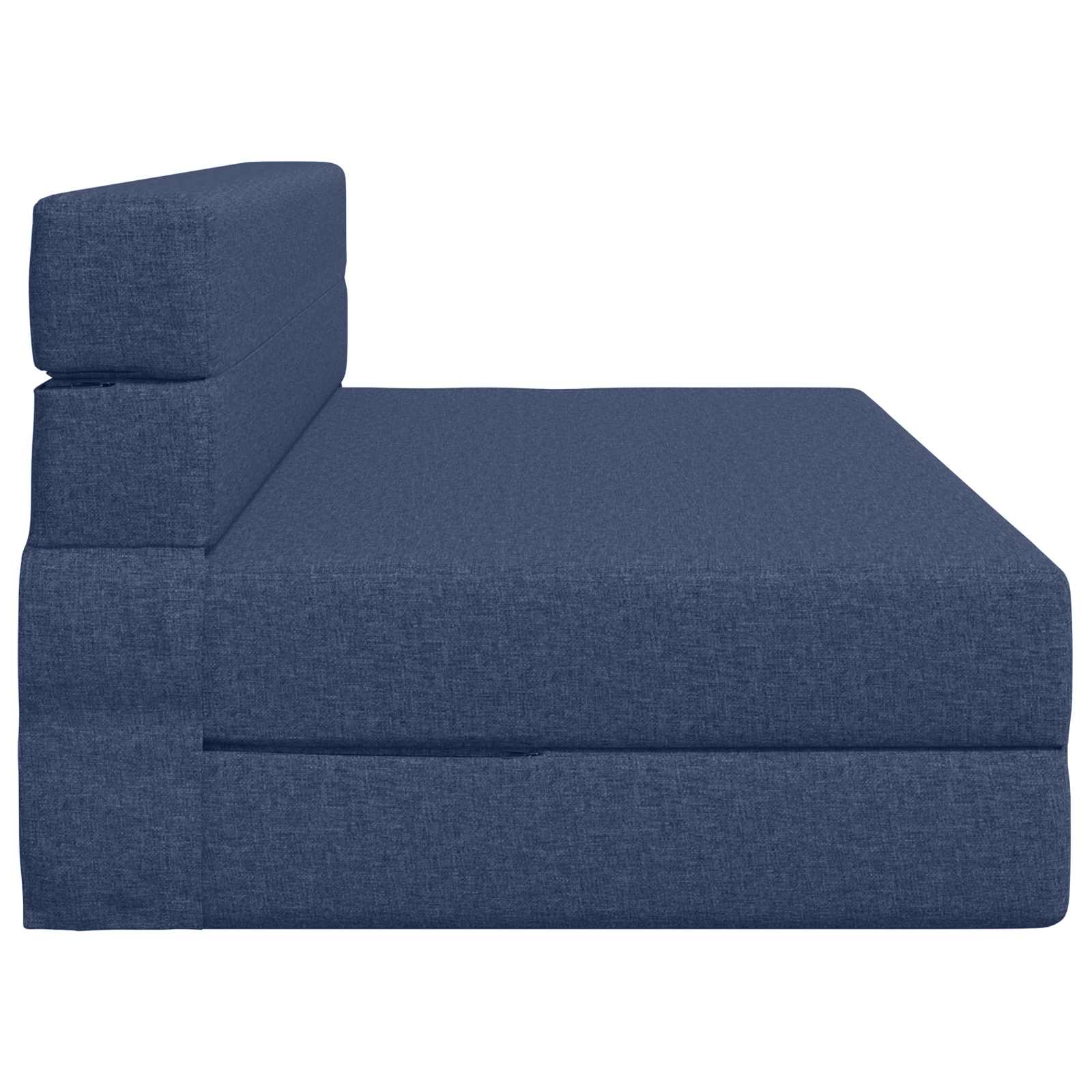 Skládací Pohovka Postel Modrá 152 X 86,5 X 60 Cm Textil