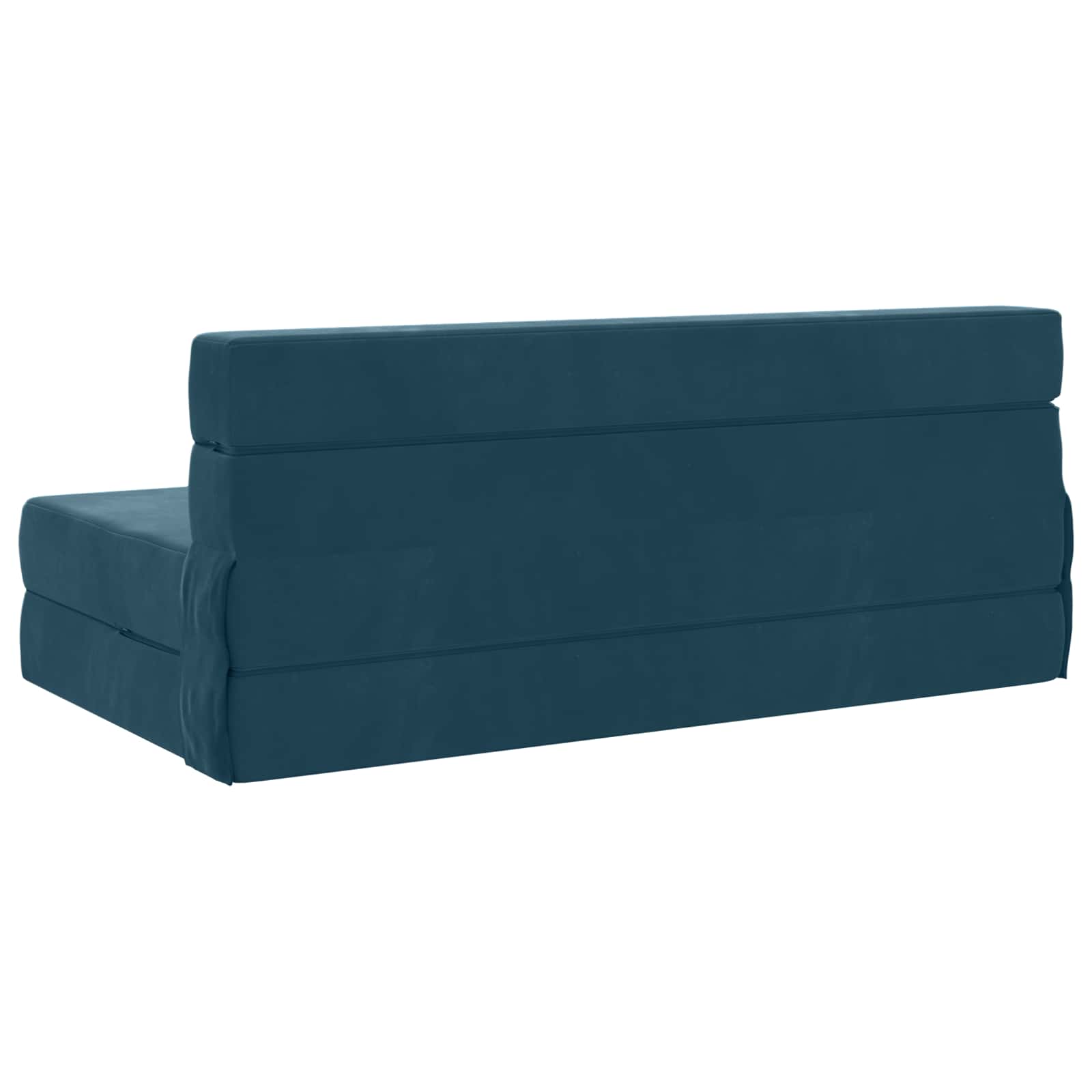 Skládací Pohovka Postel Modrá 152 X 86,5 X 60 Cm Textil