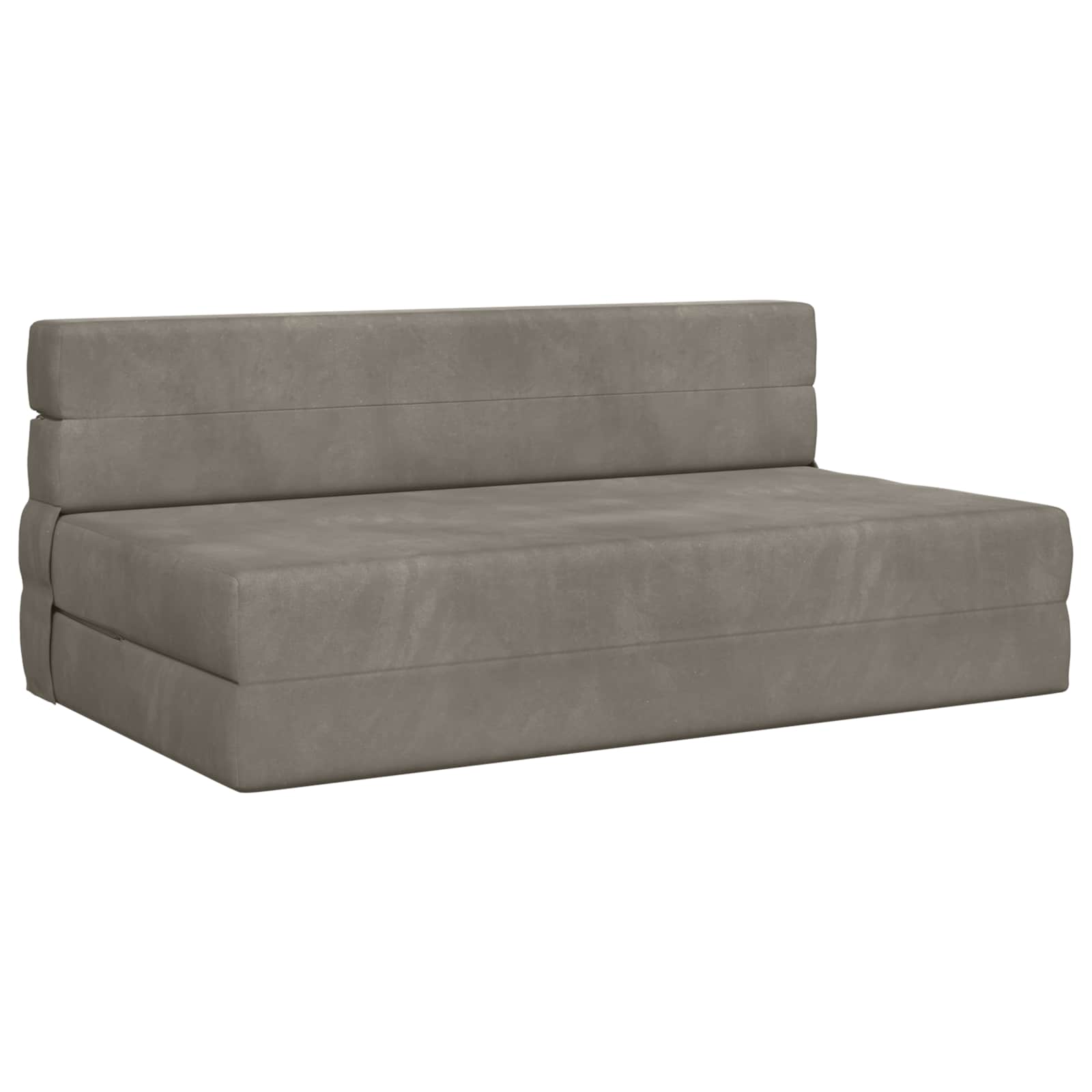 Skládací Pohovka Postel Světle Šedá 152 X 86,5 X 60 Cm Textil