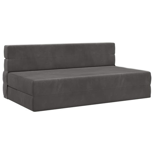 Skládací Pohovka Postel Tmavě Šedá 152 X 86,5 X 60 Cm Textil