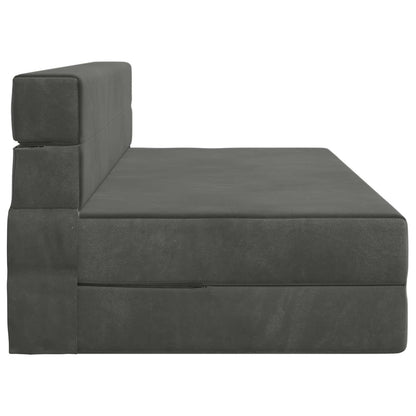 Skládací Pohovka Postel Tmavě Šedá 152 X 86,5 X 60 Cm Textil
