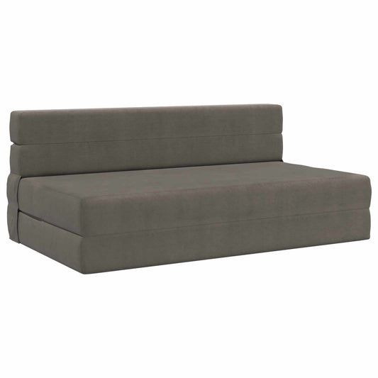 Skládací Pohovka Postel Světle Šedá 152 X 86,5 X 60 Cm Textil