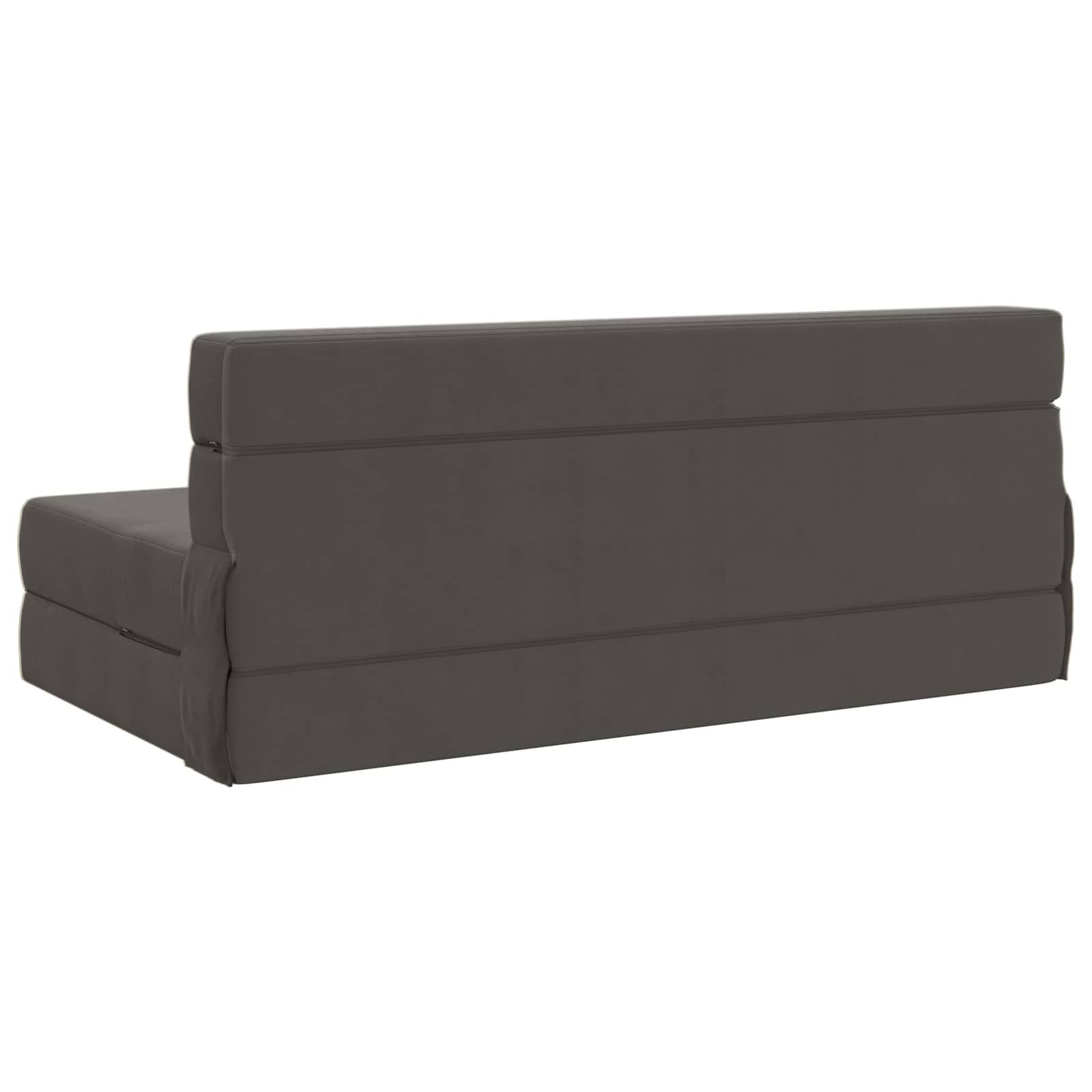 Skládací Pohovka Postel Tmavě Šedá 152 X 86,5 X 60 Cm Textil