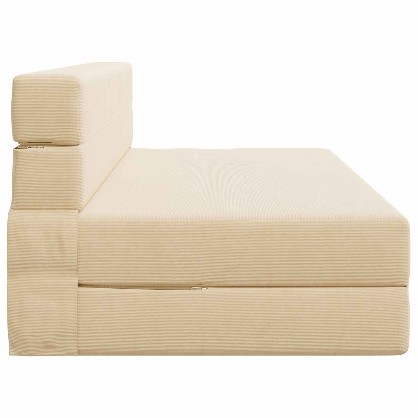 Skládací Pohovka Postel Krémová 152 X 86,5 X 60 Cm Textil