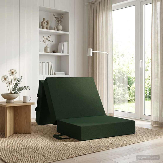 Skládací Pohovka Postel 75 X 67 X 45 Cm Tmavě Zelená