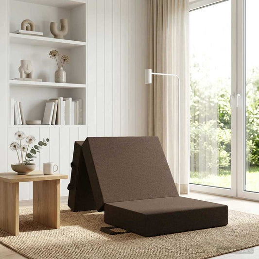 Skládací Pohovka Postel 90 X 63 X 45 Cm Taupe