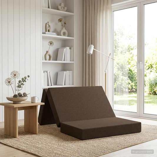 Skládací Pohovka Postel 100 X 67 X 45 Cm Taupe