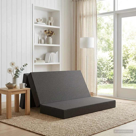 Skládací Pohovka Postel 160 X 67 X 45 Cm Tmavě Šedá