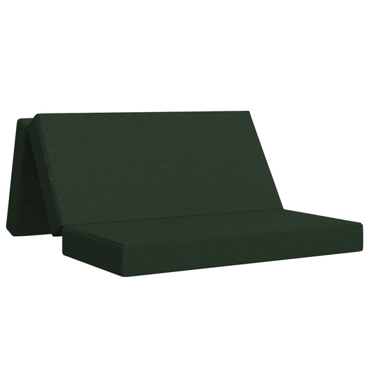 Skládací Pohovka Postel 120 X 67 X 45 Cm Tmavě Zelená