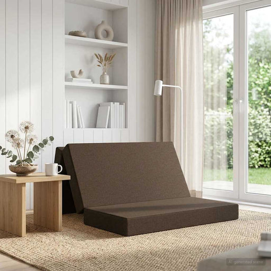 Skládací Pohovka Postel 120 X 67 X 45 Cm Taupe
