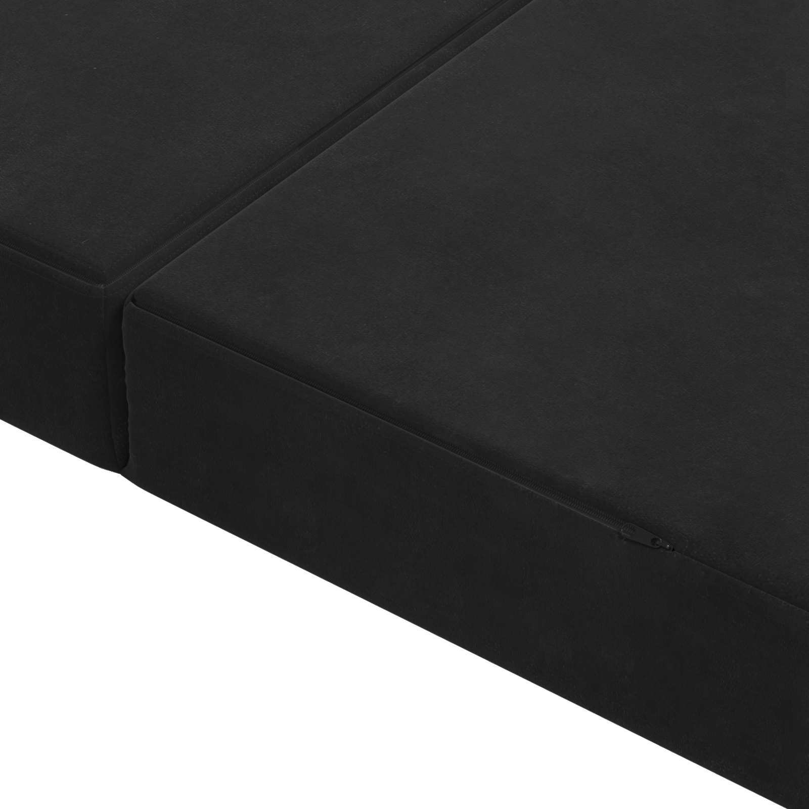 Skládací Pohovka Postel 140 X 67 X 45 Cm Černá