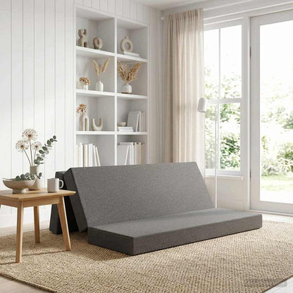 Skládací Pohovka Postel 180 X 67 X 45 Cm Světle Šedá