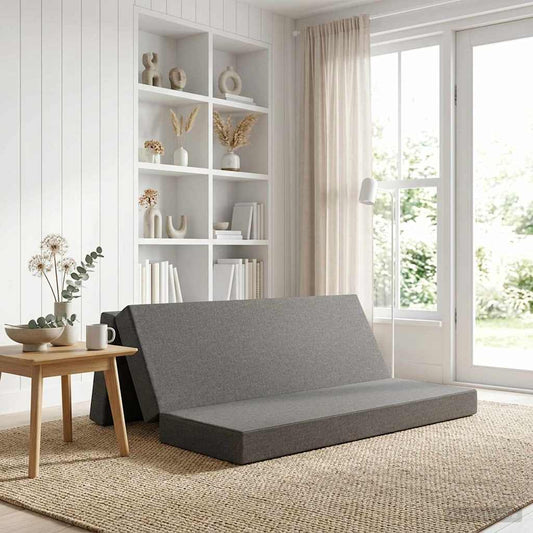Skládací Pohovka Postel 180 X 67 X 45 Cm Světle Šedá