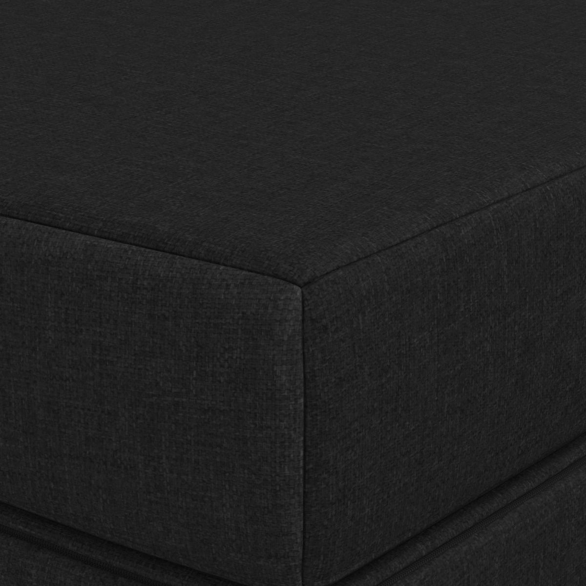 Skládací Pohovka Postel 180 X 67 X 45 Cm Černá