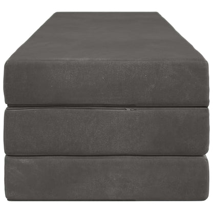 Skládací Pohovka Postel 200 X 67 X 45 Cm Tmavě Šedá