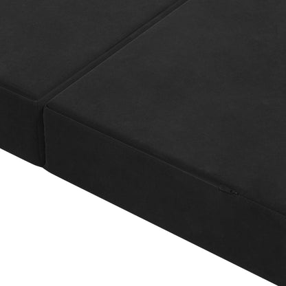 Skládací Pohovka Postel 200 X 67 X 45 Cm Černá