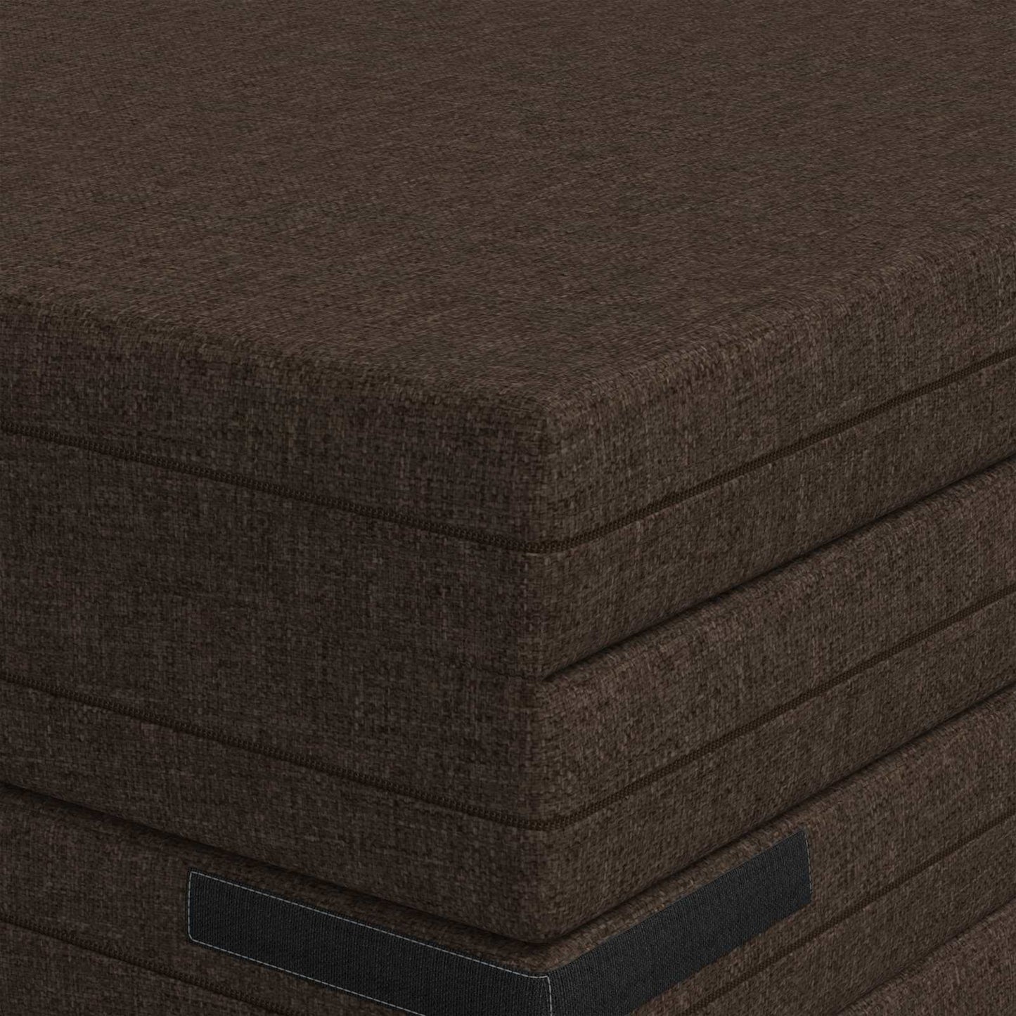 Skládací Pohovka Postel 140 X 67 X 15 Cm Taupe