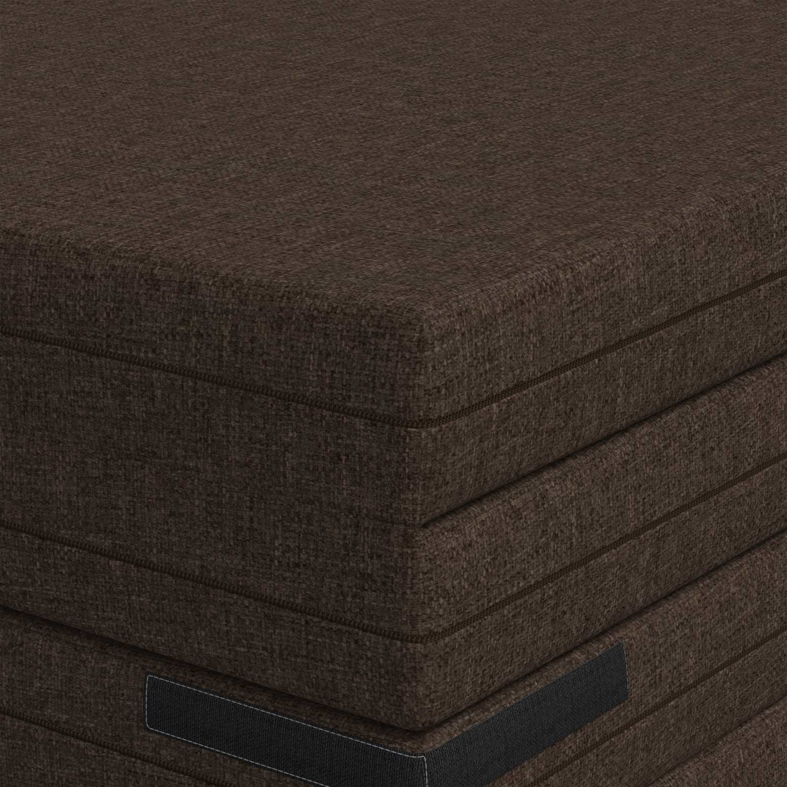 Skládací Pohovka Postel 140 X 67 X 15 Cm Taupe