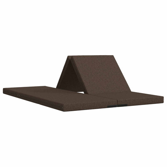 Skládací Pohovka Postel 140 X 67 X 15 Cm Taupe