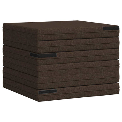 Skládací Pohovka Postel 140 X 67 X 15 Cm Taupe