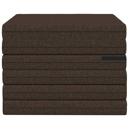 Skládací Pohovka Postel 140 X 67 X 15 Cm Taupe