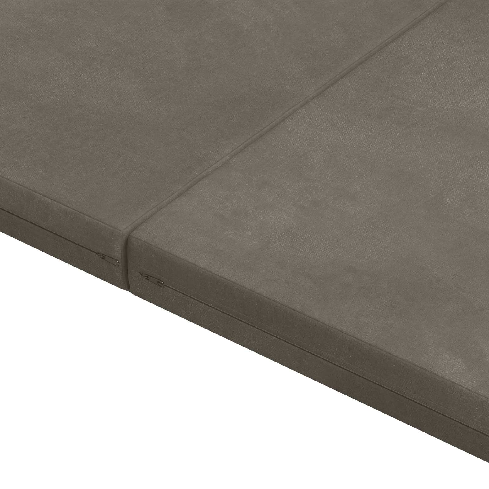 Skládací Pohovka Postel 140 X 67 X 15 Cm Světle Šedá