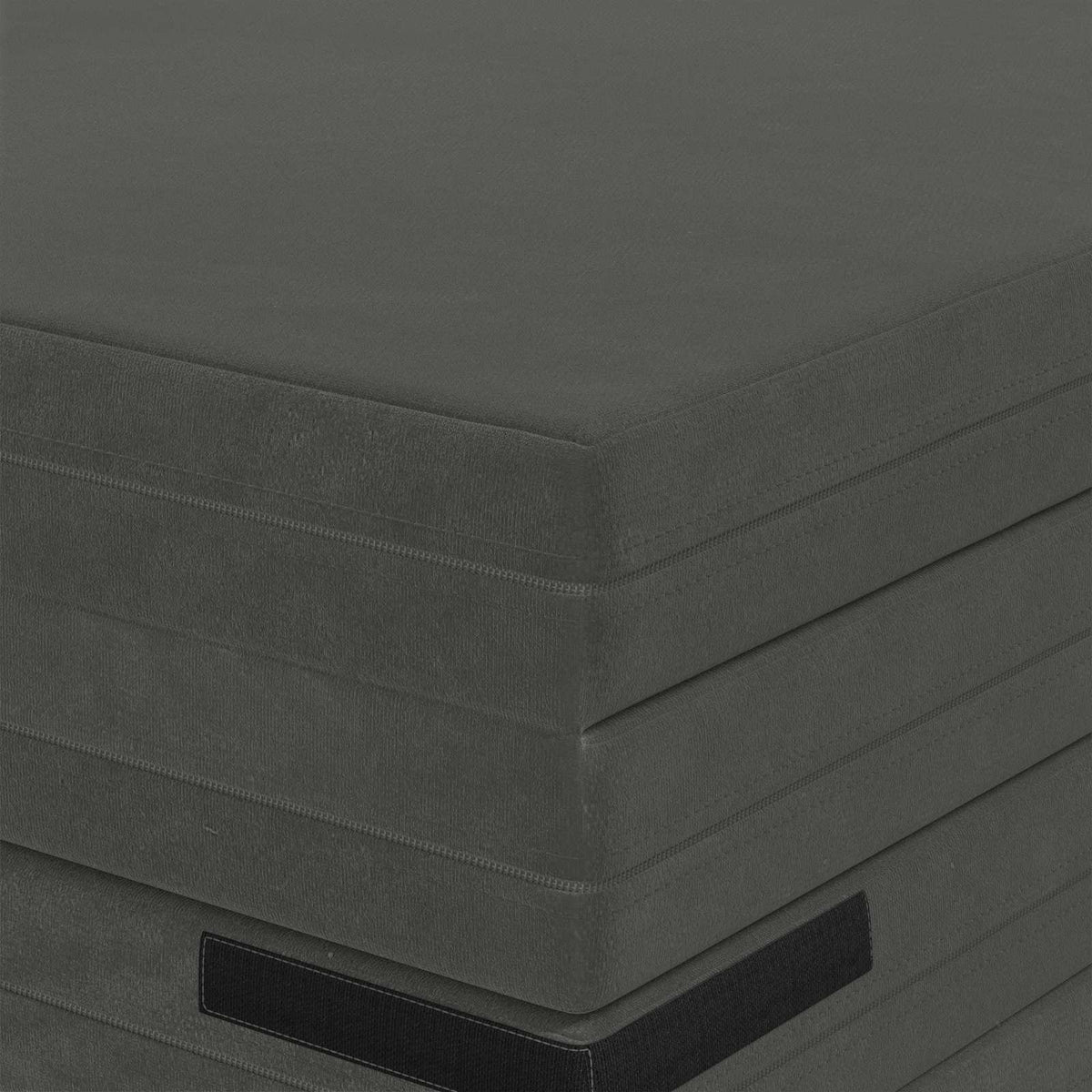 Skládací Pohovka Postel 140 X 67 X 15 Cm Tmavě Šedá