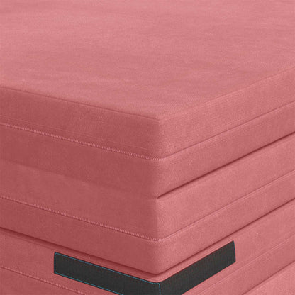 Skládací Pohovka Postel 140 X 67 X 15 Cm Růžová