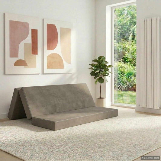 Skládací Pohovka Postel 160 X 67 X 45 Cm Světle Šedá