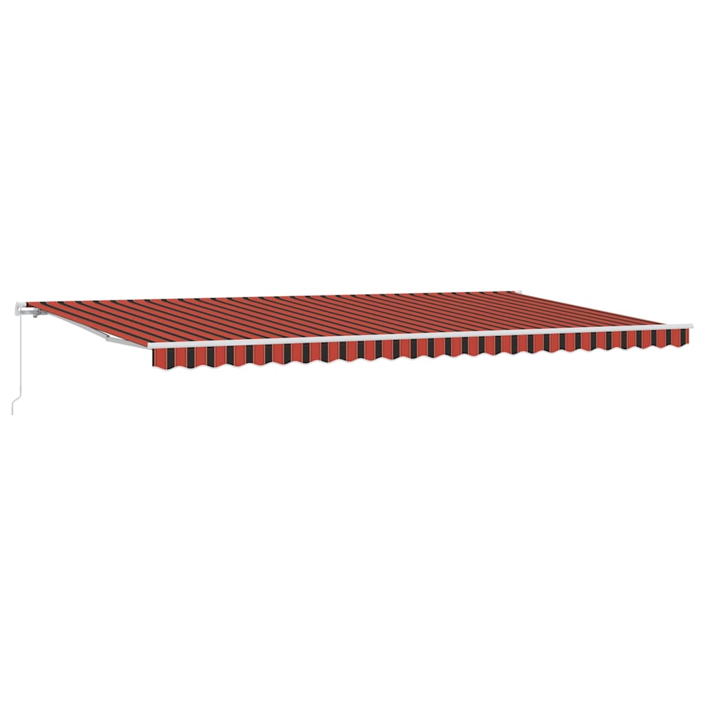 Stahovací Markýza Oranžová A Hnědá 600 × 300 Cm