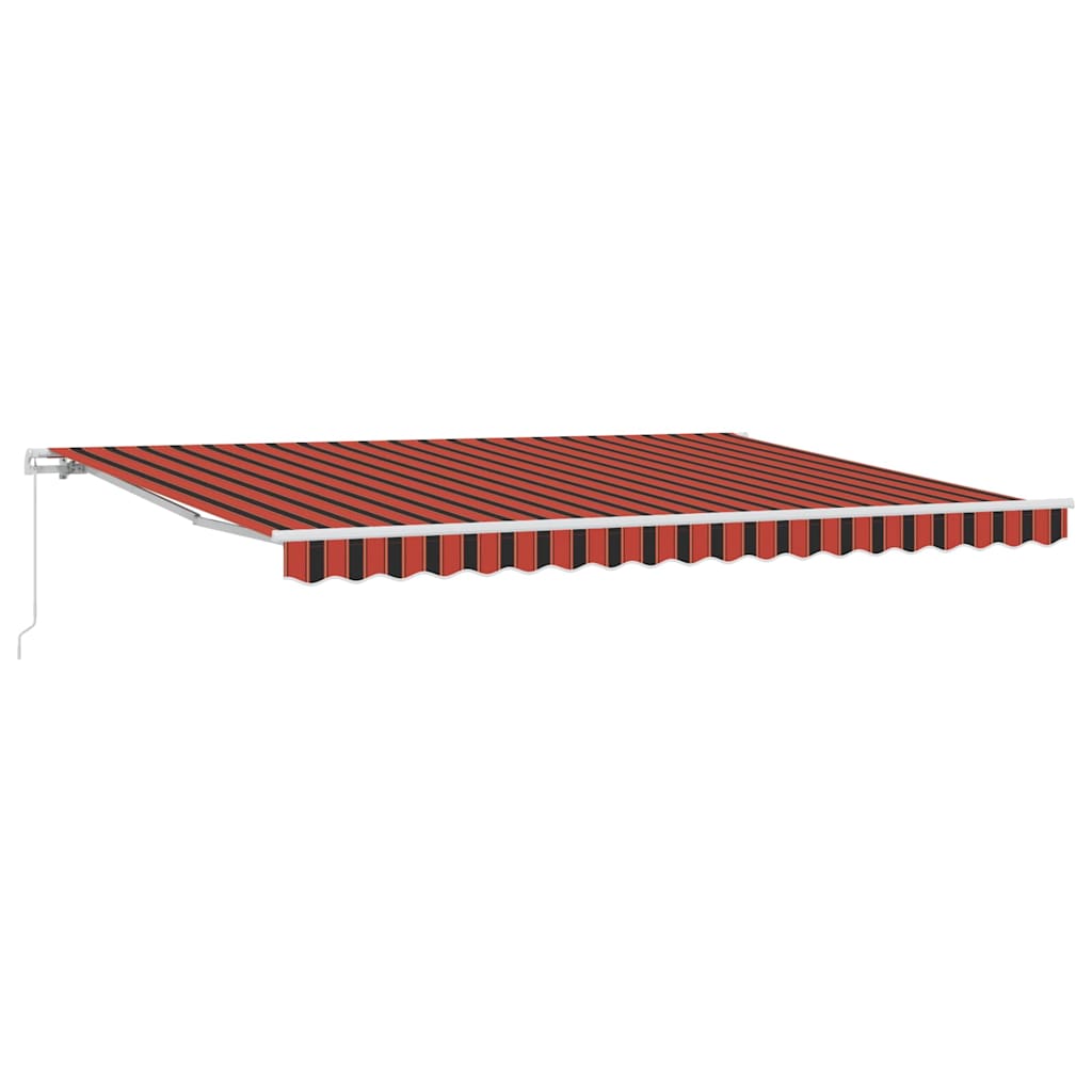 Stahovací Markýza Oranžová A Hnědá 450 × 300 Cm