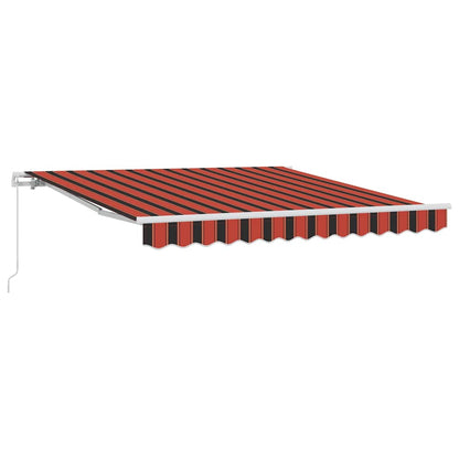 Stahovací Markýza Oranžová A Hnědá 350 X 250 Cm