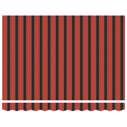 Stahovací Markýza Oranžová A Hnědá 350 X 250 Cm