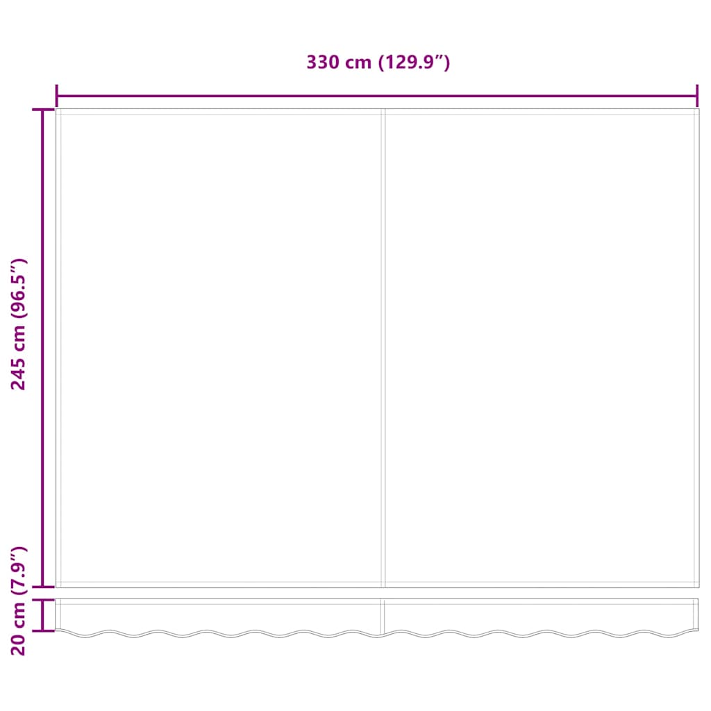 Stahovací Markýza Oranžová A Hnědá 350 X 250 Cm