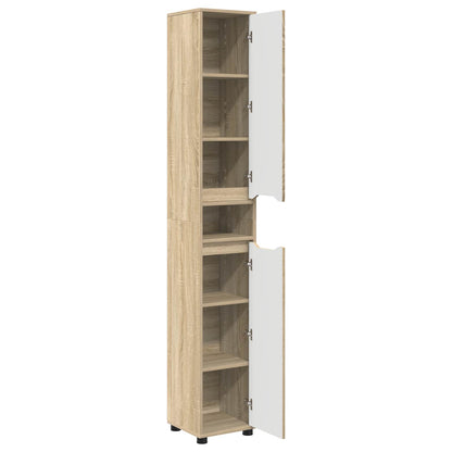 Koupelnová Skříň Sonoma Dub 30,5 X 30 X 195 Cm Kompozitní Dřevo