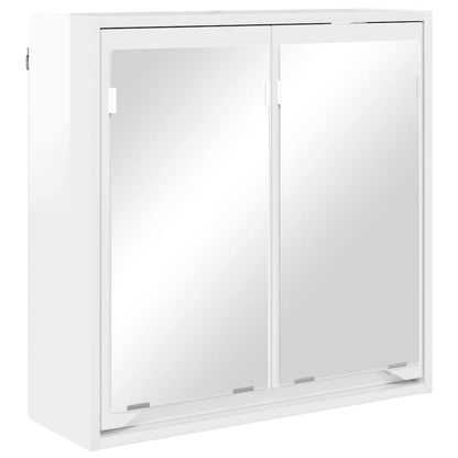 Koupelnová Zrcadlová Skříň Vysoce Lesklá Bílá 60 X 20 X 60 Cm