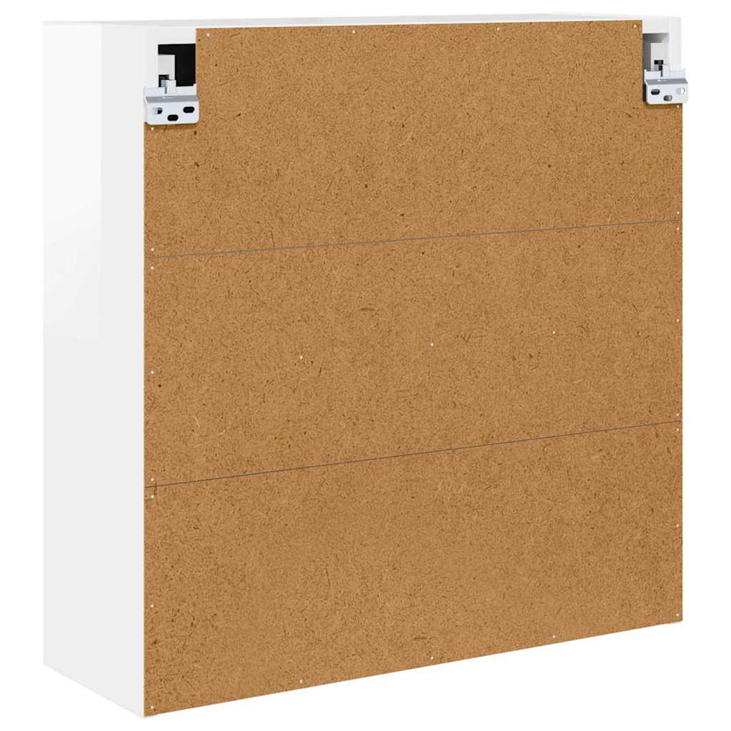 Koupelnová Zrcadlová Skříň Vysoce Lesklá Bílá 60 X 20 X 60 Cm